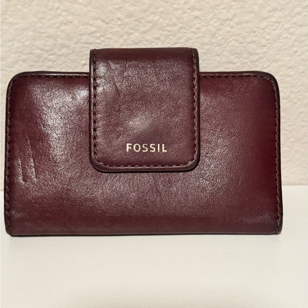 Fossil Burgundy Leather Wallet